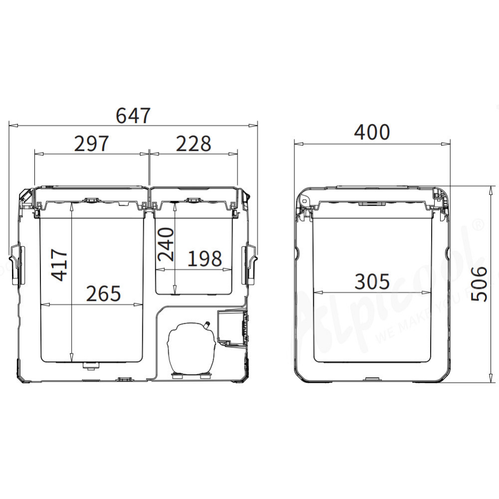 Компрессорный автохолодильник Alpicool TA45 (LG Compressor). Двухкамерный. До -20℃. Питание – 12, 24, 220 Киев - изображение 7