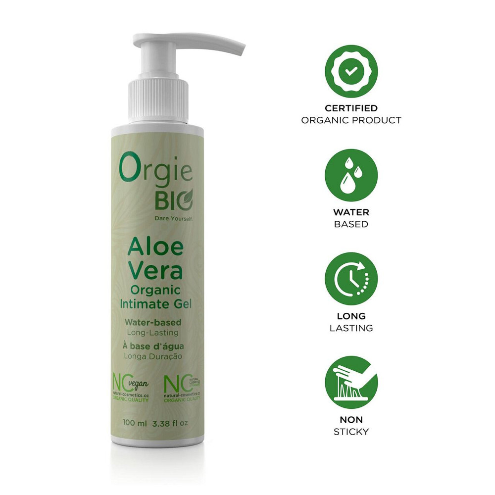 Лубрикант на водній основі Orgie – Bio Aloe Vera Intimate Gel (100 мл), екстракт алое вера Sex Aura Київ - фото 3