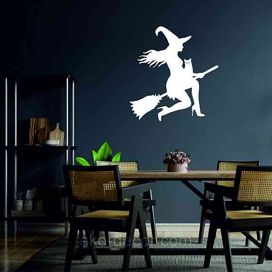 Декоративне настінне Панно «Ведьма», Декор на стіну 90*84 см, Білий Київ