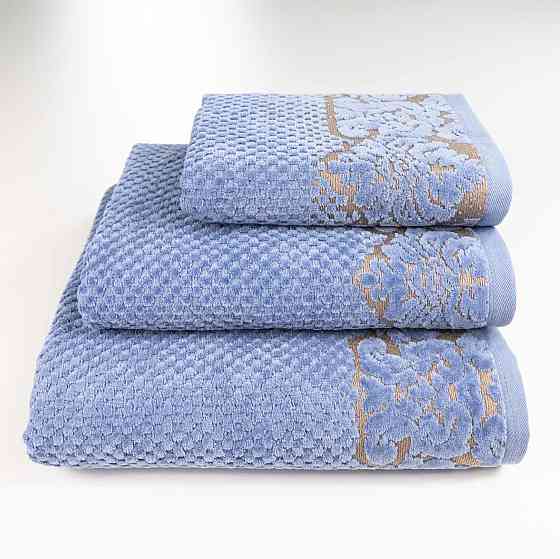 Комплект махровых полотенец 3шт 40x70см, 50x90см, 70x140см Damask Премиум качества Жаккардовое с вел Сумы