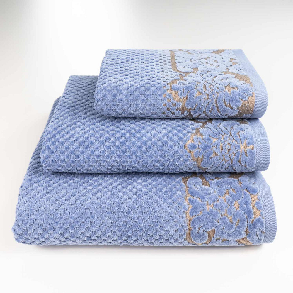 Комплект махрових рушників 3шт 40x70см, 50x90см, 70x140см Damask Преміум якості Жакардове з велюром  Суми - фото 1