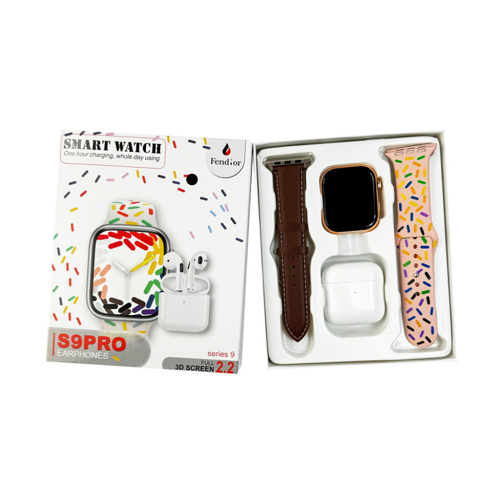 Смарт-годинник Fendior S9 Pro+TWS 49mm. 200 mAh Gold Київ - фото 8