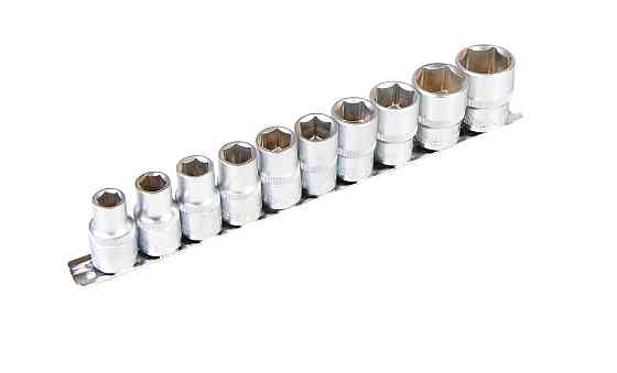 Набір головок торцевих 6-гранних MASTERTOOL ½" 10-24 мм L 40 мм CrV 10 шт 78-1211 Коломыя