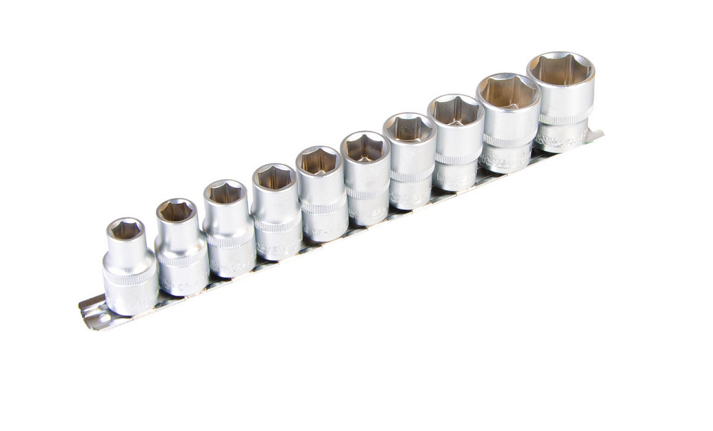 Набір головок торцевих 6-гранних MASTERTOOL ½" 10-24 мм L 40 мм CrV 10 шт 78-1211 Коломыя - изображение 1