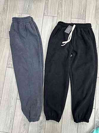 Чоловічі базові теплі штани з вельвету на флісі Чорний, 44 Одеса