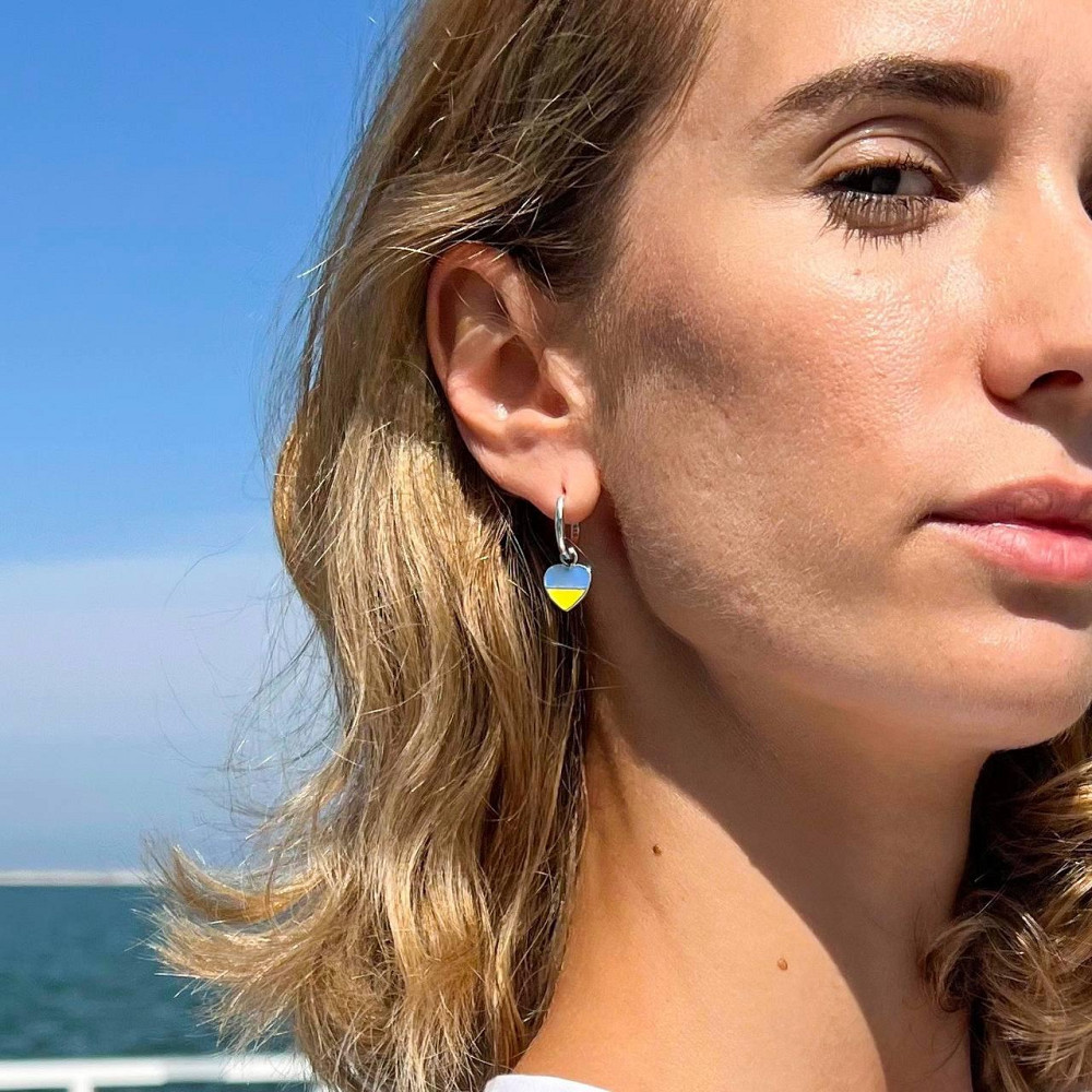 Срібні сережки "З Україною в серці" MasterSem Київ - фото 5