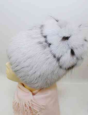 Шапка хутряна жіноча квіточка Белла Сірий Харків