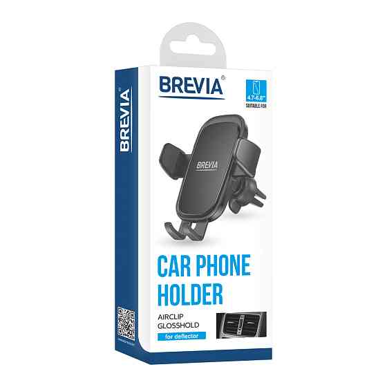 Держатель телефона автомобильный Brevia AirClip GlossHold на дефлектор Львов