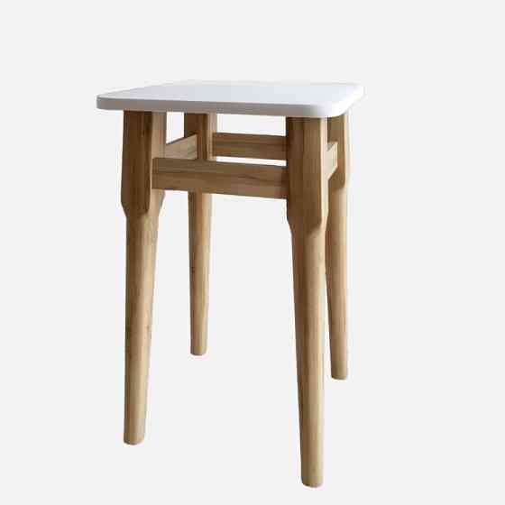 2 табурета на кухню Майами кромка ПВХ 2 мм Нимфея Альба (белый) (LION-041256) ТОП Львов