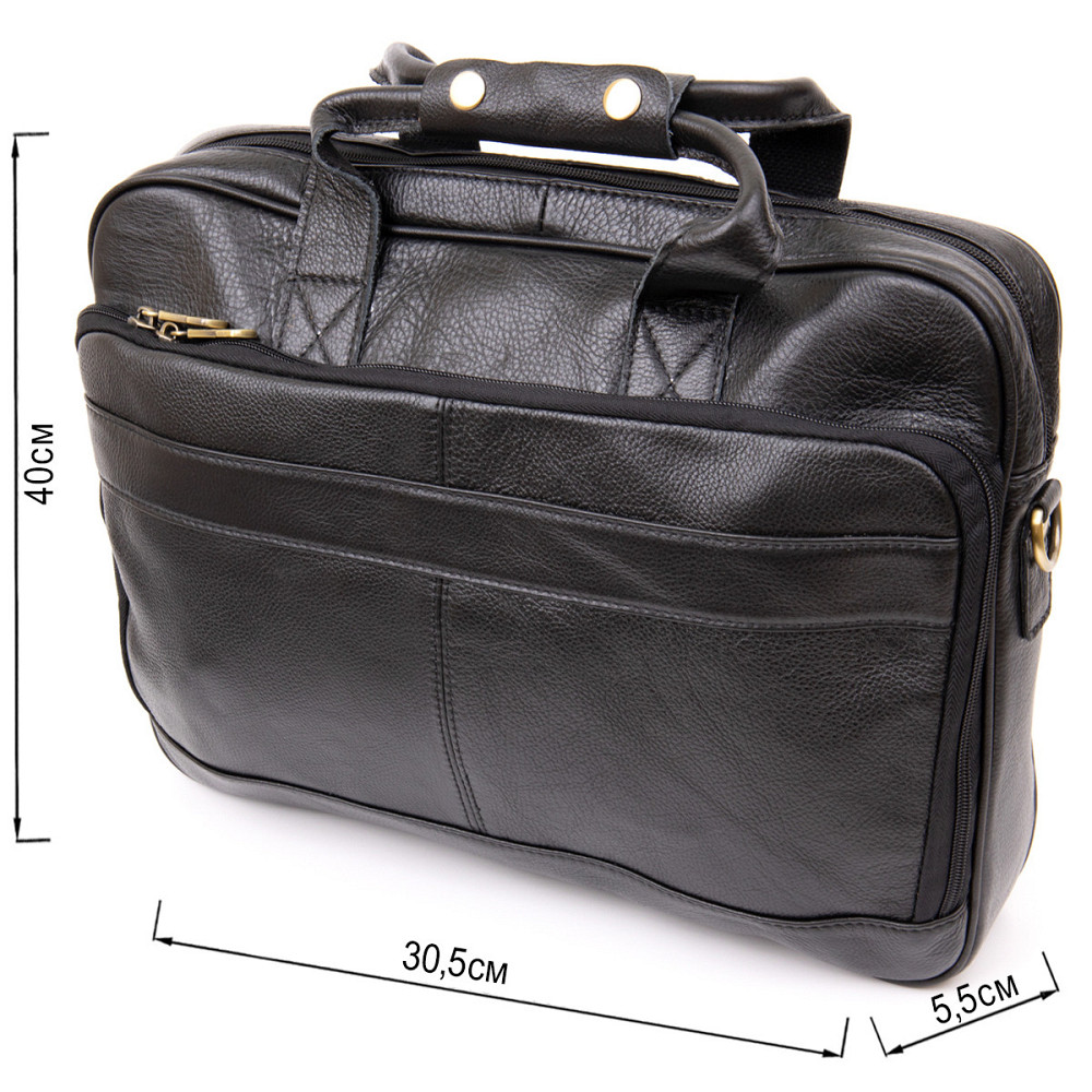 Сумка для ноутбука Vintage 20390 Черная Киев - изображение 3