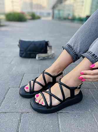 Vistani Босоніжки жіночі Vistani 500 чорні (літо, шкіра натуральна) (5269) Коломия