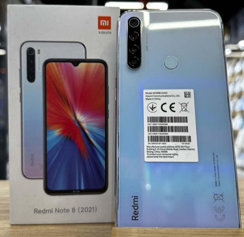 Телефон: Xiaomi Redmi Note 8(2021) 4/64Gb Moonlight White Київ - фото 1