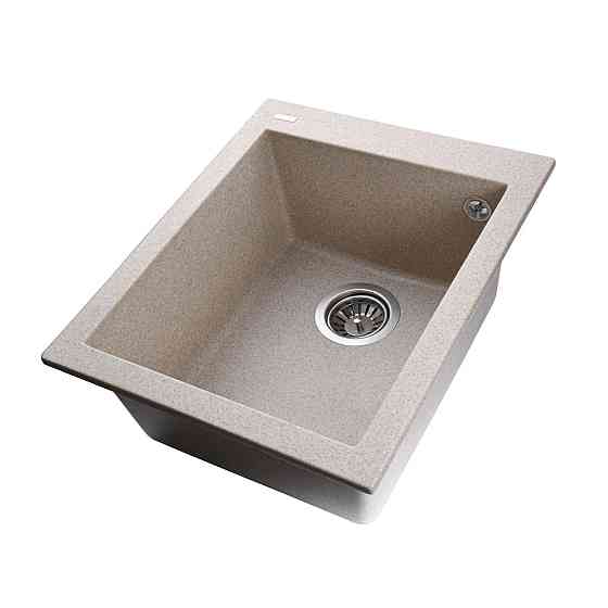 Гранітна мийка Globus Lux LAMA мигдаль 410х500 мм-А0008 Київ