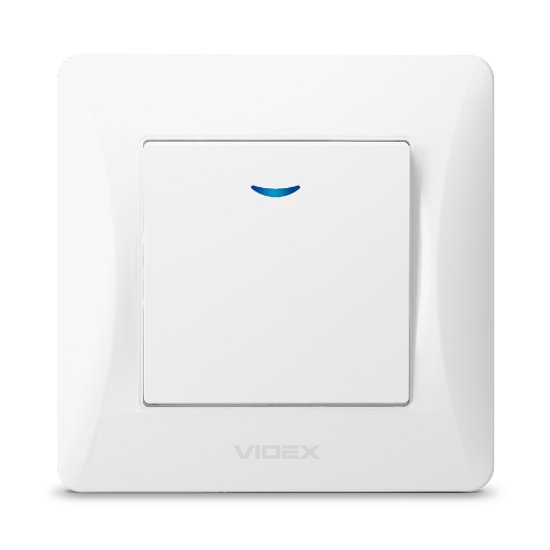 BINERA білий Вимикач внутрішній 1кл з підсвічуванням Videx Житомир - фото 1