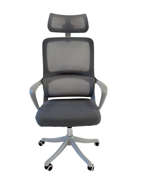 Офисное эргономичное кресло ERGO E2502 с сетчатой обивкой серое Киев - изображение 2
