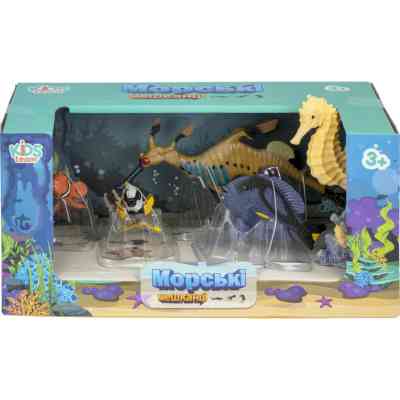 Фігурка Kids Team Морські мешканці: два морські котики, риба-лисиця, риба-клоун, риба-хірург (Q9899-P26_1) Вінниця