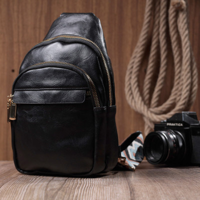 Сумка Vintage З гладкої екошкіри Чорна (22770) Вінниця - фото 5