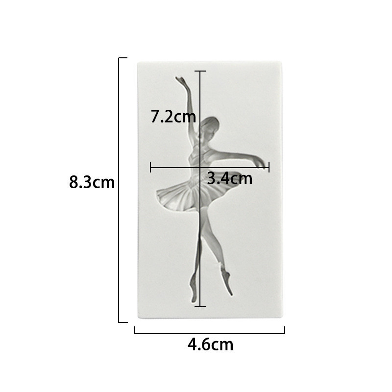 Молд силиконовый Балерина 46 на 83 мм серый Киев - изображение 8