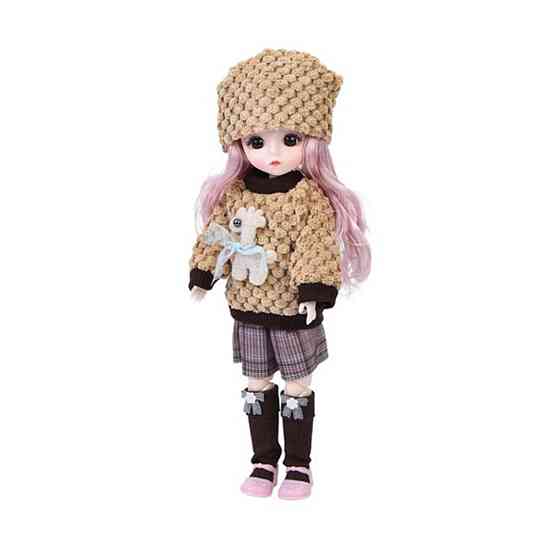 Детская игровая кукла F0322(Brown-1) шарнирная, размер 29 см Винница