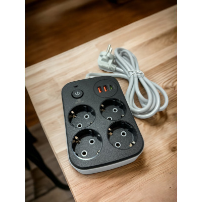 Мережевий фільтр живлення XoKo XK-SP-4-2-1-BK Вінниця - фото 5