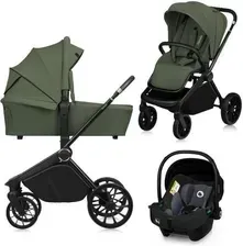 Дитяча коляска Lionelo Mika Plus 3W1 Green Olive Głęboko Spacerowy + Fotelik Київ