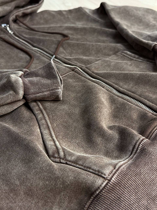 Костюм жіночий Joy One 2166-11 утеплений варений худі зі штанами палаццо коричневий, коричневий, L Київ - фото 9