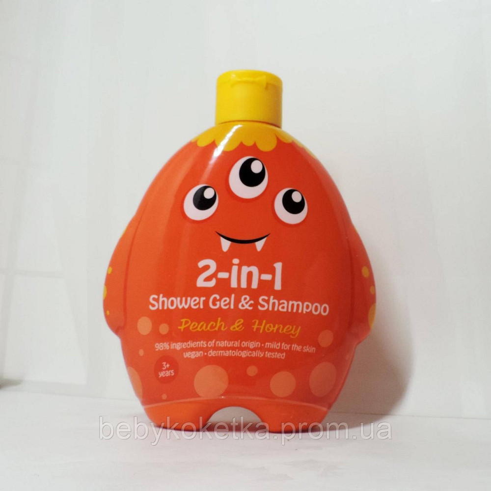 Дитячий шампунь та гель для душу 2 в1 Персик і мед 350 мл. Львів - фото 1