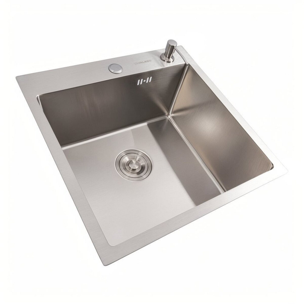 VALESO Кухонна мийка 50*50 нержавійка Valeso Handmade (товщина 3,0/1,5) Київ - фото 2