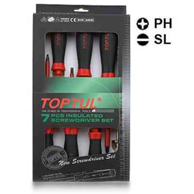 Набор отверток Toptul диэлектрических (1000V) 7шт. (GAAE0704) Винница