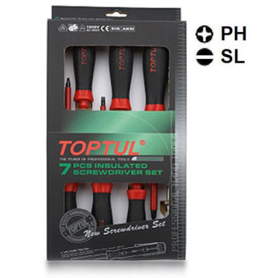 Набір викруток Toptul діелектричних (1000V) 7шт. (GAAE0704) Вінниця - фото 1