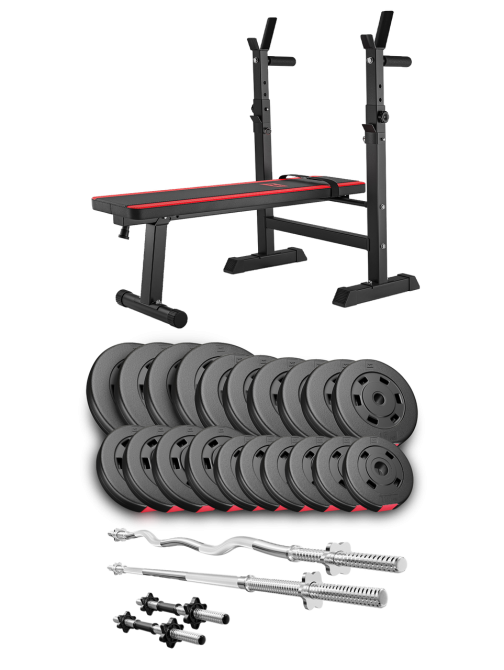 Набір Hop-Sport Premium 105кг з лавою HS-1080, штангами та гантелями Київ - фото 2