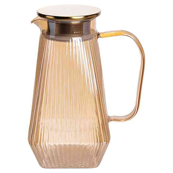 Глечик 1.8 л зі склянками 6 штук по 200 (мл) графин для компоту соку води лимонаду глечик для напоїв Коричневий HP-19-39 SBR Київ