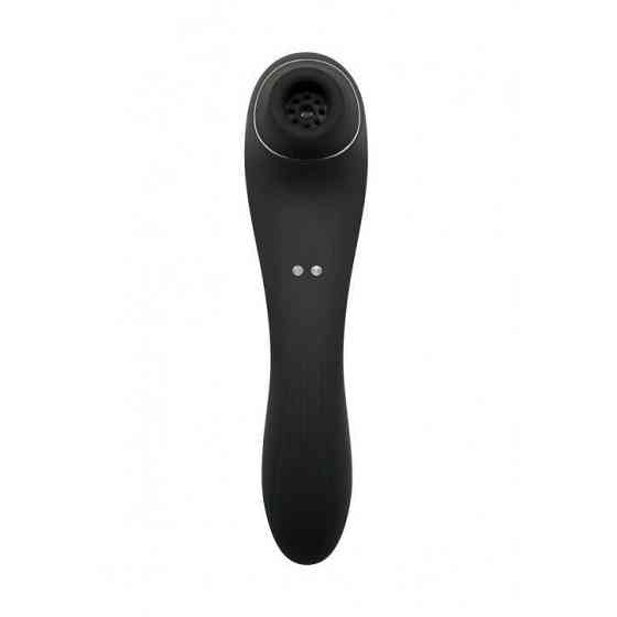 Вакуумный стимулятор с вибрацией Wooomy Smoooch Black Clitoral Suction & Vibration Sex Aura Киев