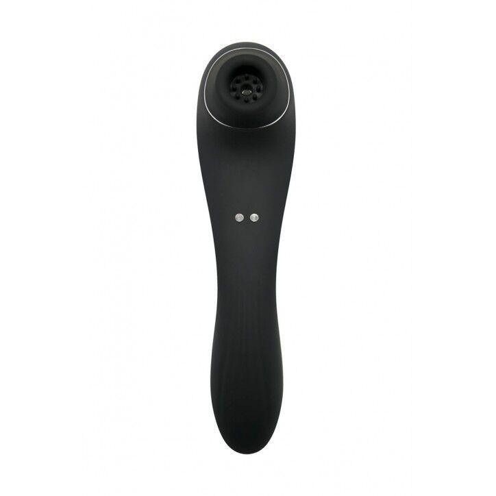 Вакуумный стимулятор с вибрацией Wooomy Smoooch Black Clitoral Suction & Vibration Sex Aura Киев - изображение 2