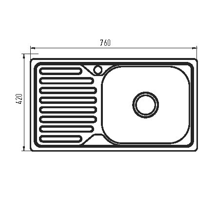 Мийка кухонна Zerix Z7642-08-180MD (micro decor) (ZS0573) Киев - изображение 2