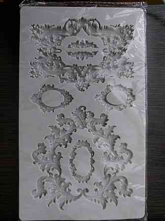 Молд силиконовый абстракция 22 на 13 см серый Киев