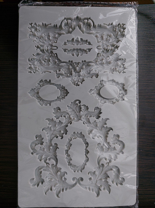 Молд силиконовый абстракция 22 на 13 см серый Киев - изображение 4