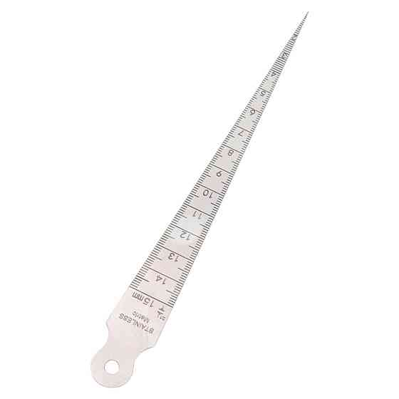 Конусна вимірювальна лінійка 1-15 мм для контролю зазорів Київ