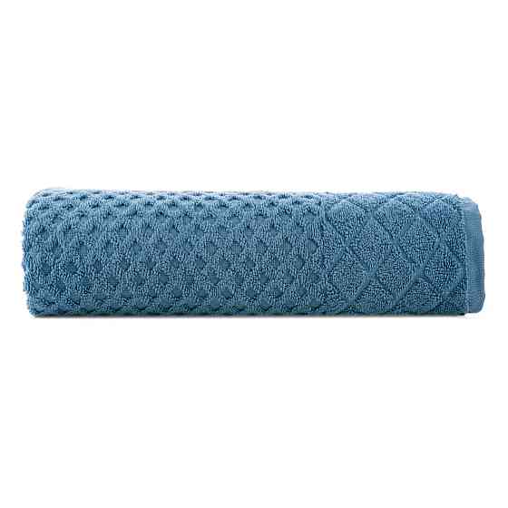 Махровое полотенце Ideal Textile с красивым рельефом 70х140 см (56860970) синій Черновцы