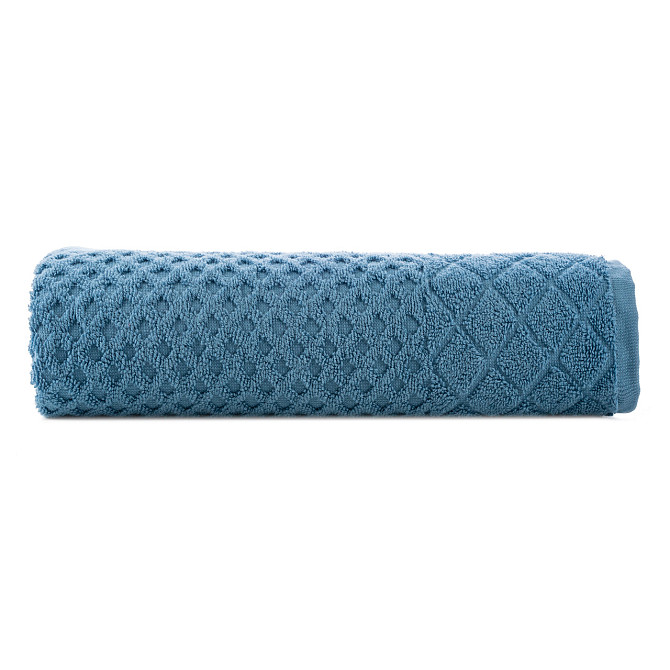 Махровое полотенце Ideal Textile с красивым рельефом 70х140 см (56860970) синій Черновцы - изображение 1
