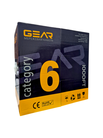 Кабель мережевий GEAR CAT.6 FTP-CCA-4Px2x0.57 305M (GEC-FTPC6CCA057305) Київ