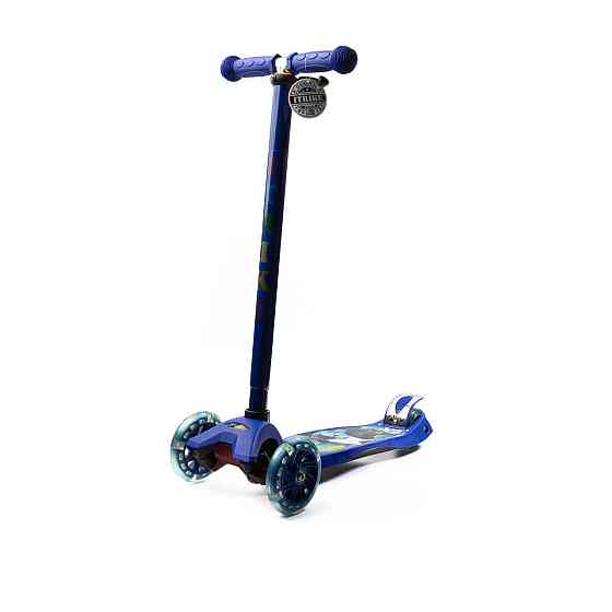 Самокат детский трехколесный iTrike MAXI JR 3-055-1-DBL  со светящимися колесами, руль регулируется, Синий Каменец-Подольский