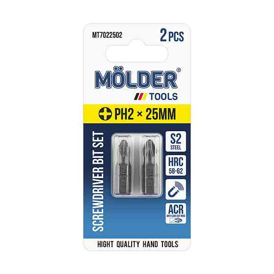 Набір біт Molder PH2x25мм 2шт Львів
