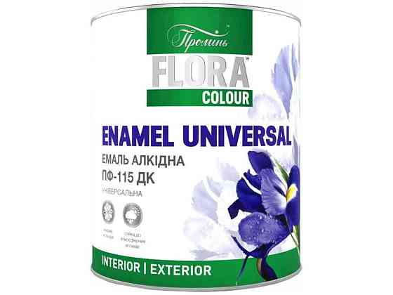 Эмаль алкидная ПФ-115 серый 0,9кг ТМ FLORA Киев