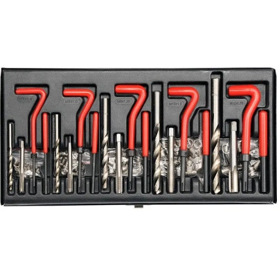 Набір інструментів Yato для ремонту різьби М5х0,8х6,7; M6х1,0х10,8; М8х1,25х10,8; М10х1,5х13,5; M12х1,75х16,3 (YT-1763) Вінниця - фото 1