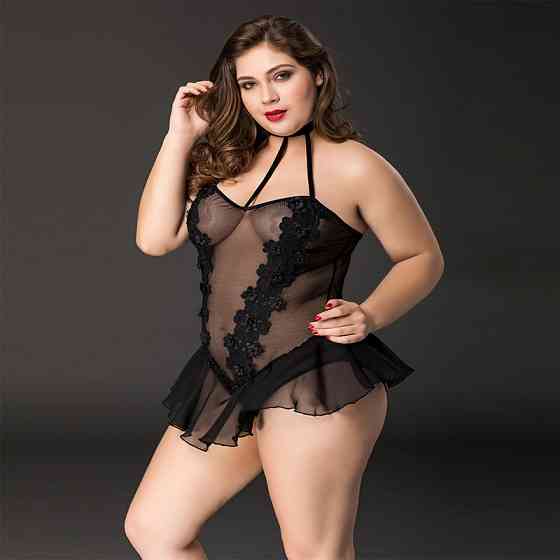 Чорне тедді зі спідничкою XL/XXL Sex Aura Київ