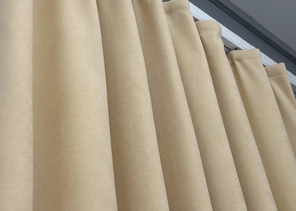 Шторная ткань микровелюр Petek цвет бежевый 1826ш Киев - изображение 5