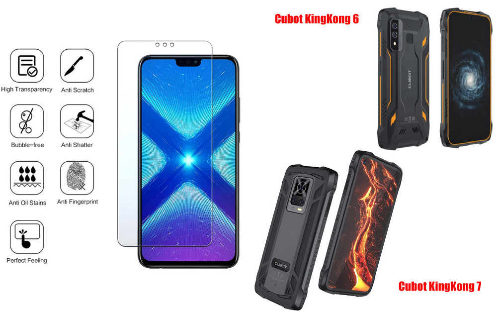 Захисне скло NeoGlass для Cubot KingKong 6, KingKong 7 – надпрозоре та стійке Київ - фото 4