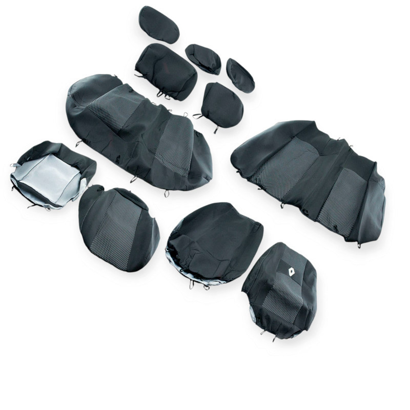 Чохли renault logan седан 2004-2013 цільна «тканина» чорні салону Мукачево - фото 1