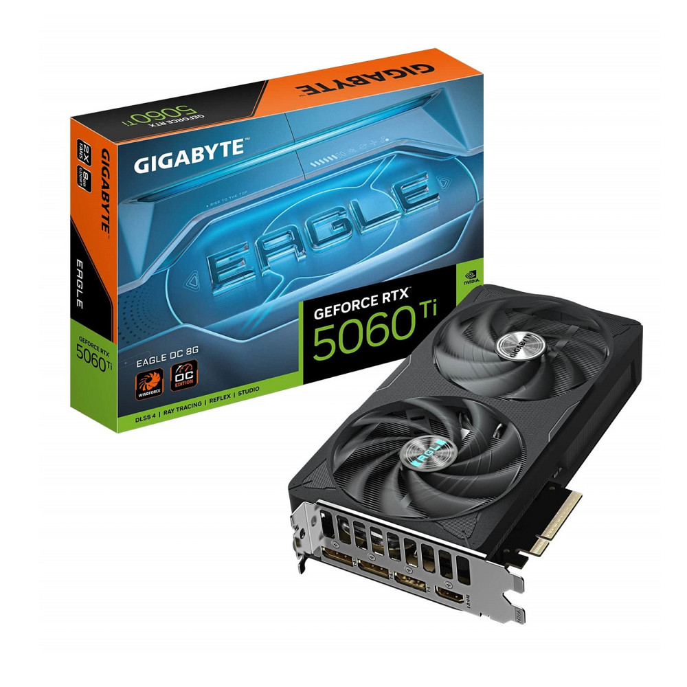 Відеокарта GF RTX 5060 Ti 8 GB GDDR7 Eagle OC Gigabyte (GV-N506TEAGLE OC-8GD) ( Black ) Харьков - изображение 1